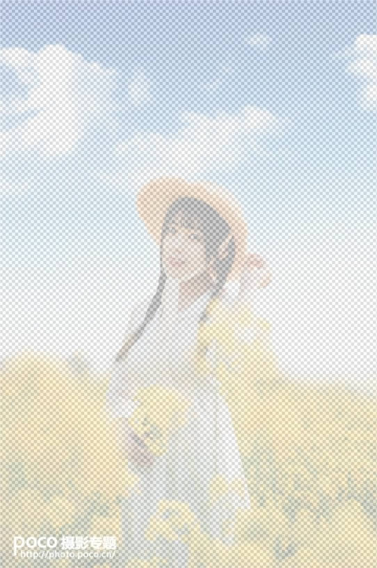 PS把逆光油菜花人物照片调成明亮高清效果