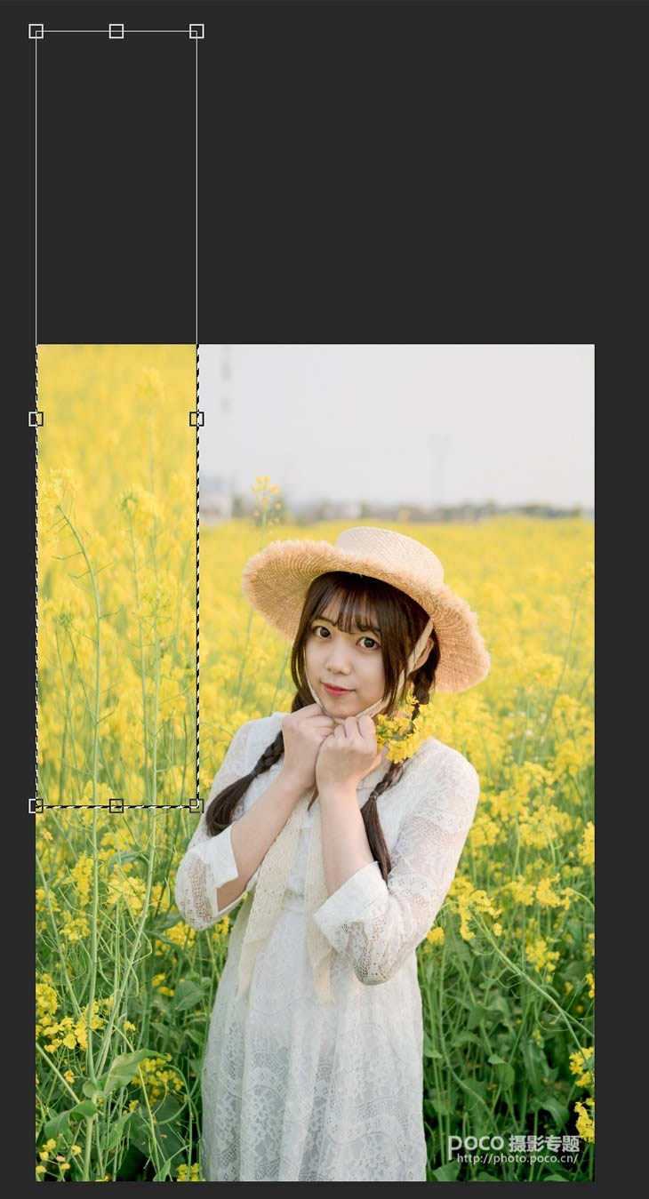 PS把逆光油菜花人物照片调成明亮高清效果