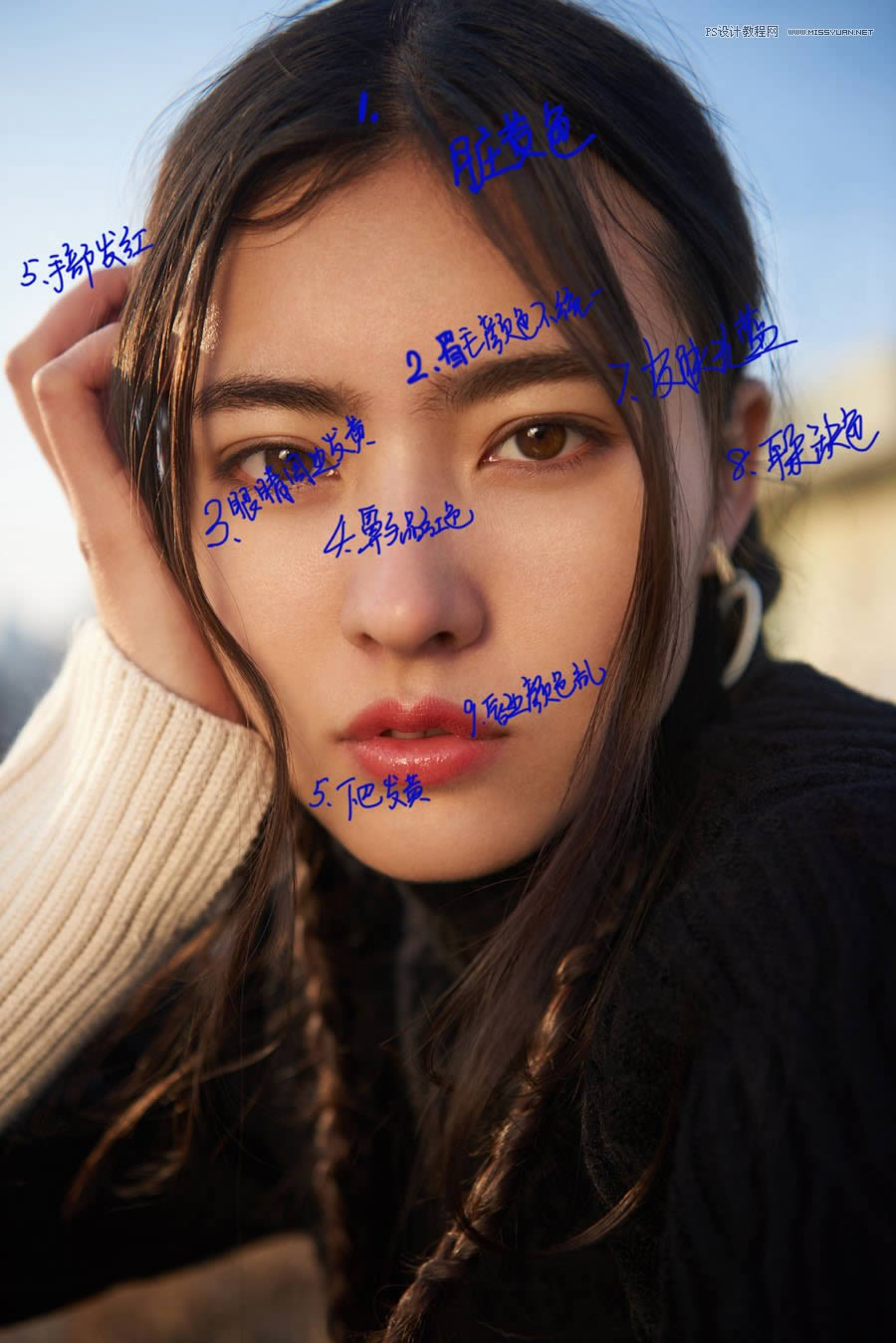 用PS给高清人像皮肤均匀自然磨皮处理