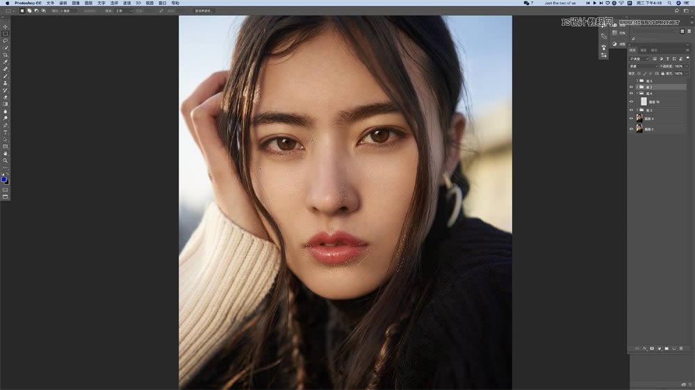 用PS给高清人像皮肤均匀自然磨皮处理