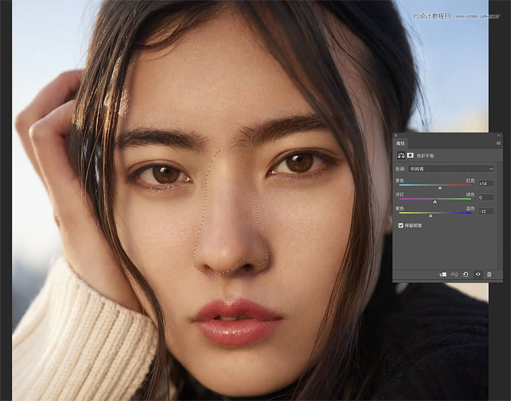 用PS给高清人像皮肤均匀自然磨皮处理