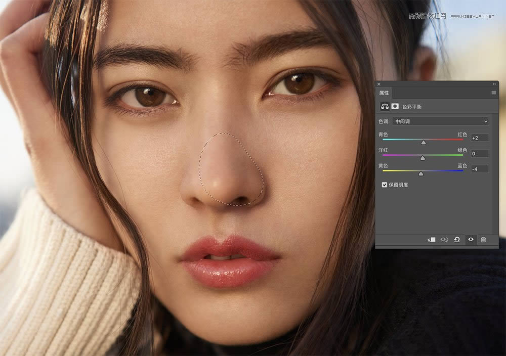 用PS给高清人像皮肤均匀自然磨皮处理