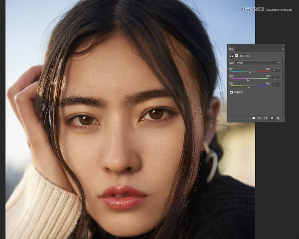 用PS给高清人像皮肤均匀自然磨皮处理