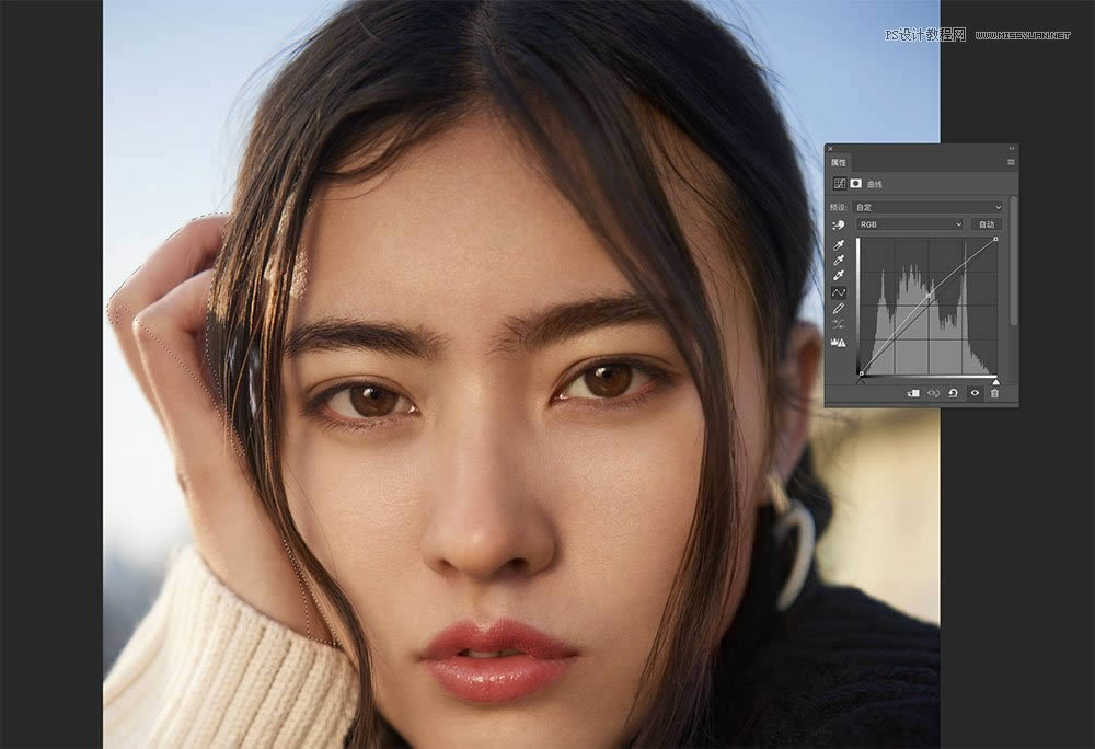 用PS给高清人像皮肤均匀自然磨皮处理