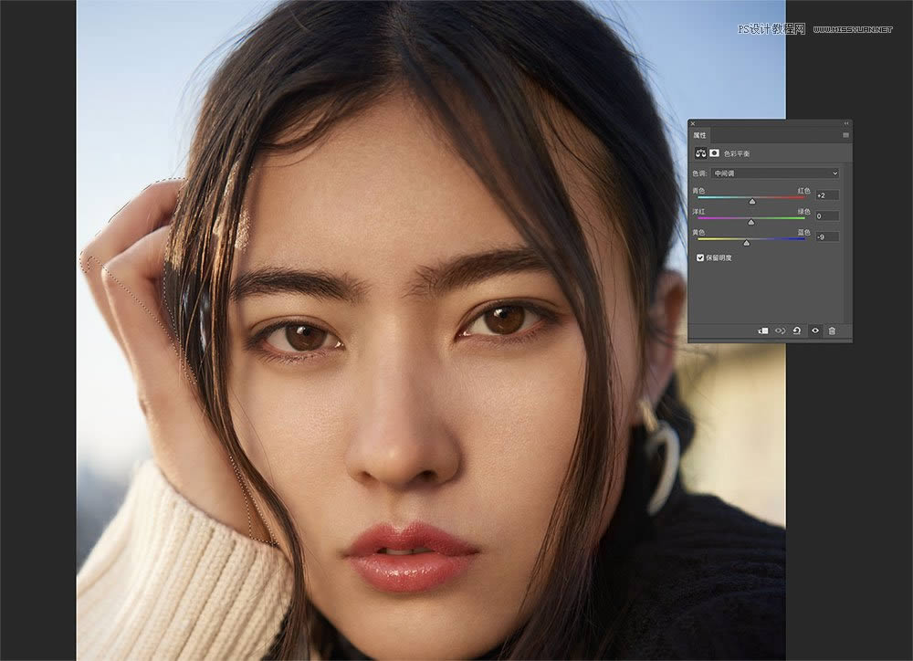 用PS给高清人像皮肤均匀自然磨皮处理