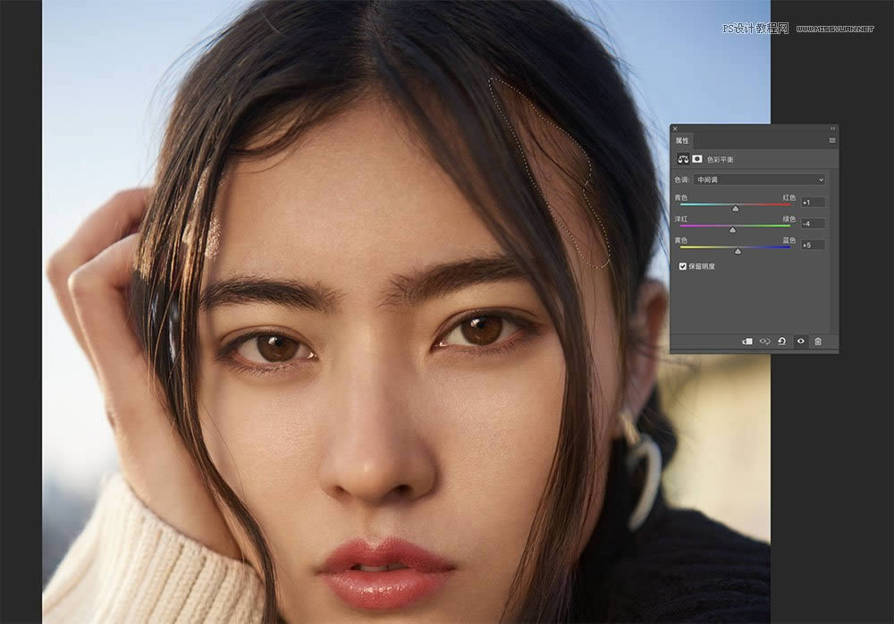 用PS给高清人像皮肤均匀自然磨皮处理
