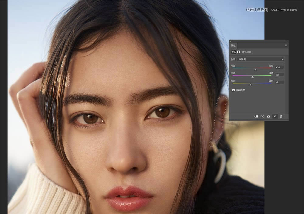 用PS给高清人像皮肤均匀自然磨皮处理