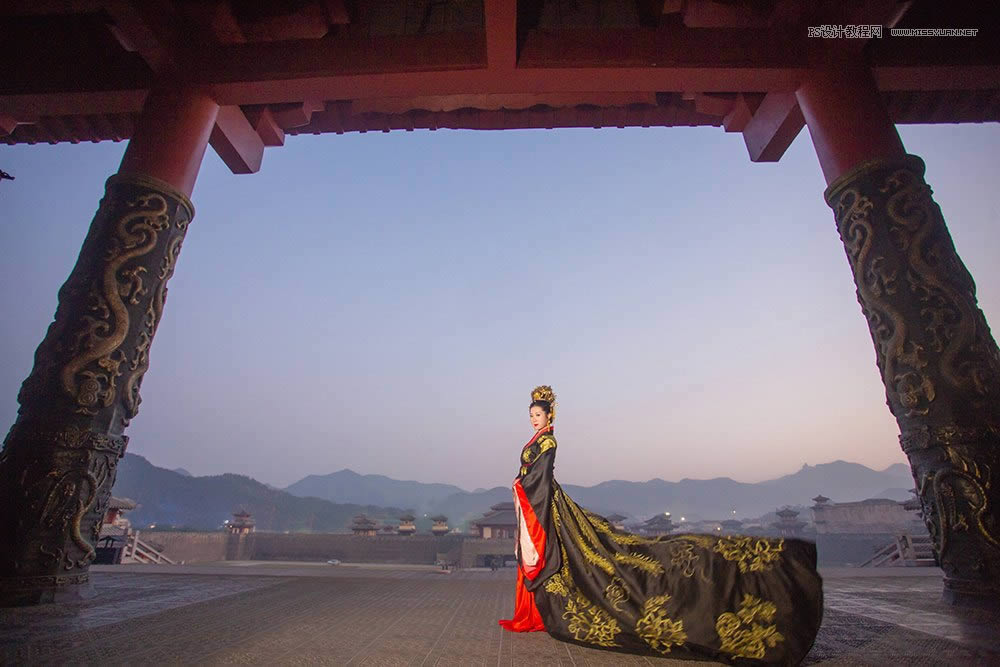 PS调出夕阳氛围霸气古装人物大片效果