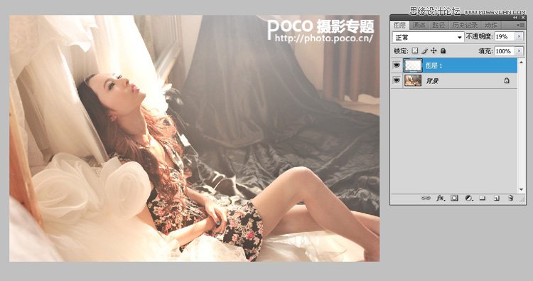 Photoshop调出日系柔美内景女生写真照片