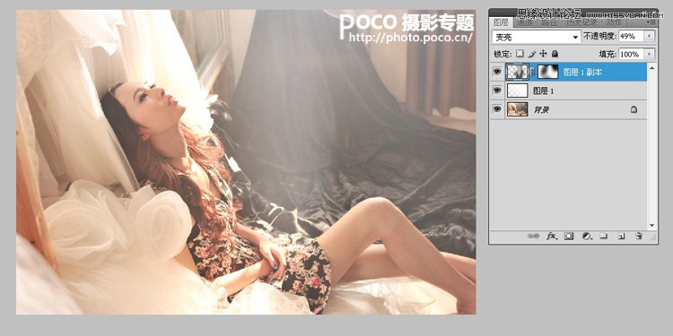 Photoshop调出日系柔美内景女生写真照片