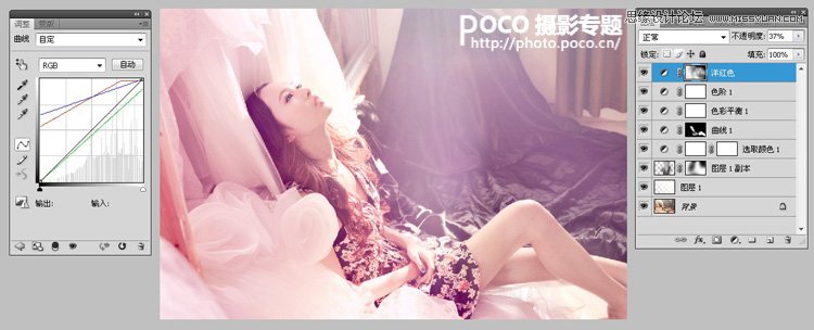 Photoshop调出日系柔美内景女生写真照片