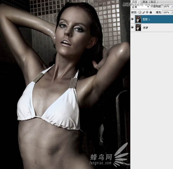 Photoshop打造黝黑古铜质感肤色人物照片