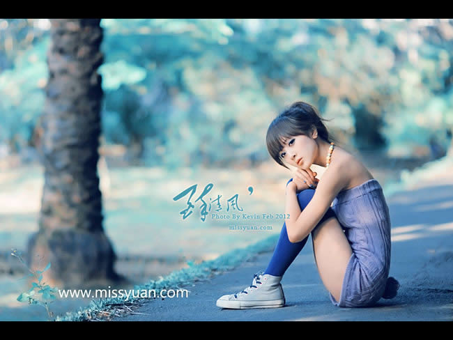 调出青蓝色高清街拍人物照片的PS教程