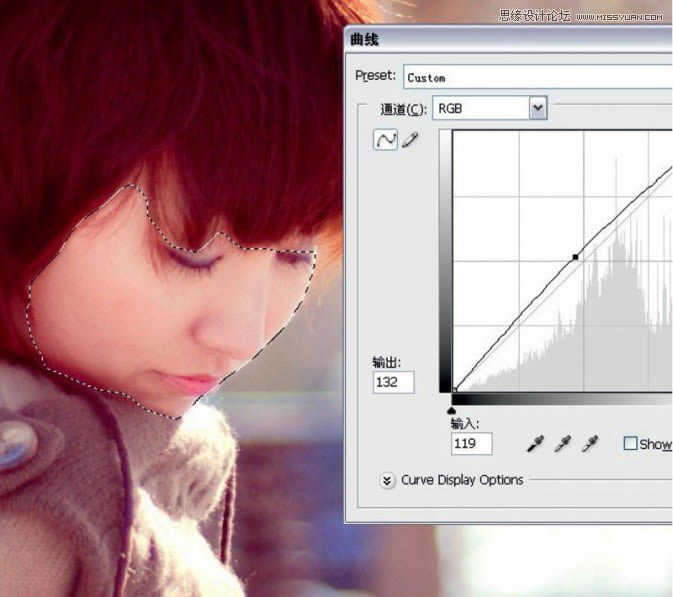 调出暖色阳光冬季雪景女孩照片的PS教程