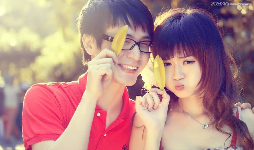 Photoshop调出唯美俏皮情侣照片色彩效果