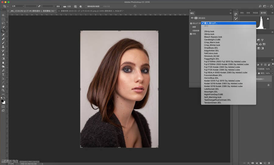 用LUT工具对人像照片调色处理的PS教程