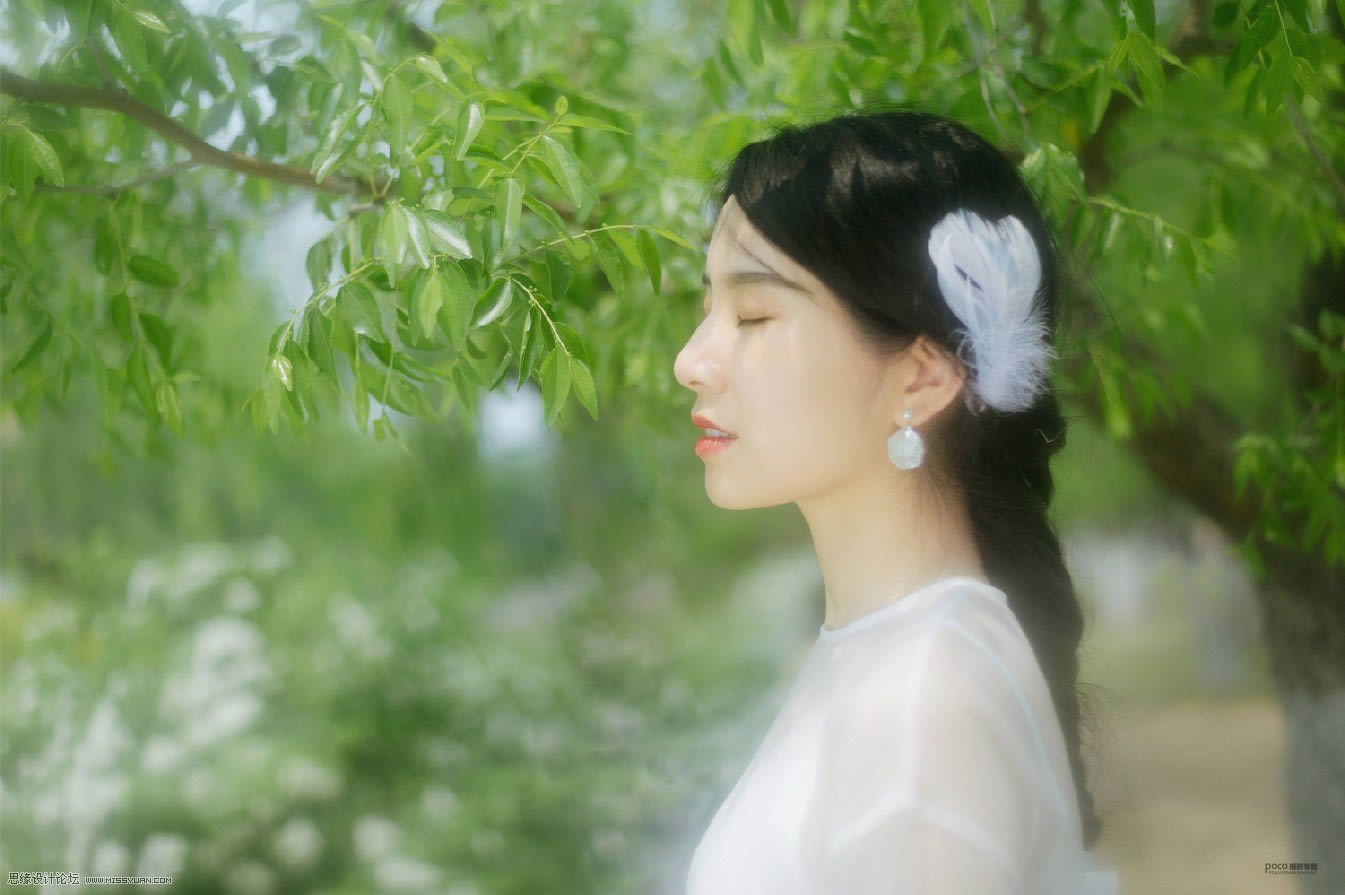 Photoshop调出朦胧仙境柔光女生人像效果