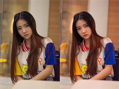 PS修复室内昏暗女生照片并调成暖色效果