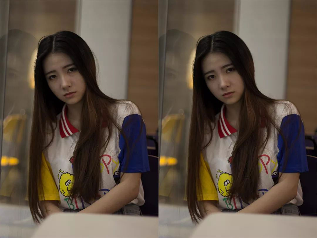 PS修复室内昏暗女生照片并调成暖色效果