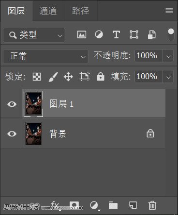 调出冷色灯光夜景仿古乡村街景照片的PS教程