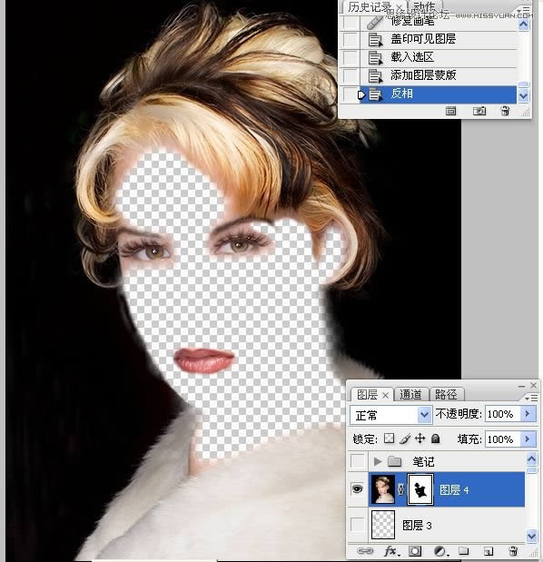 学习精修国外模特头像肤色效果的PS修图教程