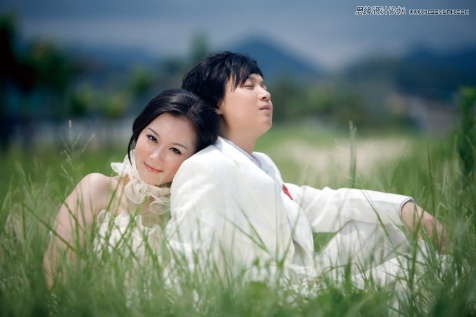 调出甜蜜梦幻色彩情侣合照效果的PS教程