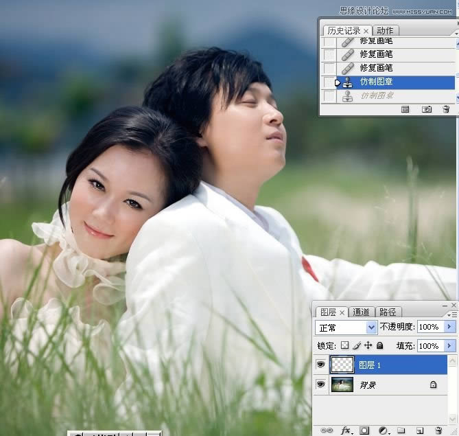 调出甜蜜梦幻色彩情侣合照效果的PS教程