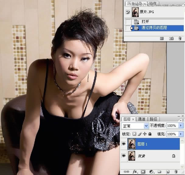 调出性感古铜肤色女孩照片的PS教程