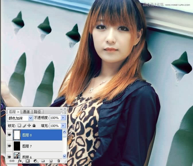 PS给女孩照片润肤磨皮并调成青蓝色效果