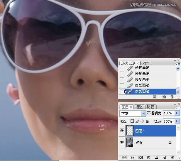 把昏暗女孩照片调成通透水润色彩的PS教程