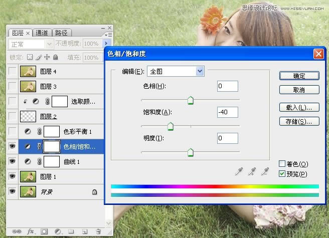 PS把草地人物照片调成阳光日系淡雅效果