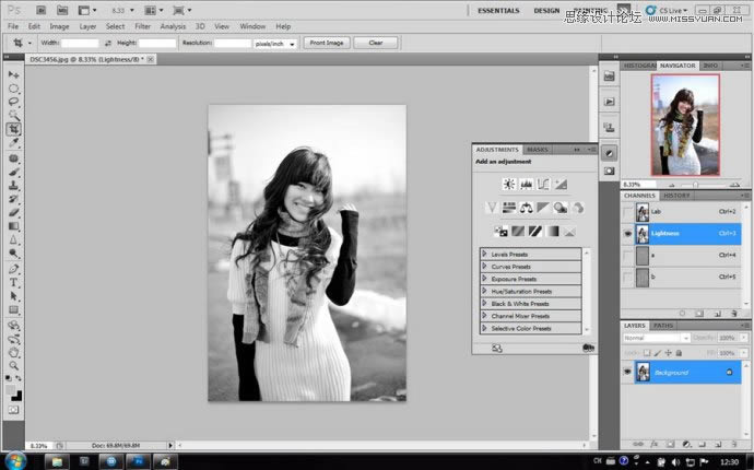 PS照片提亮:把灰暗人物照片提亮色彩及润色