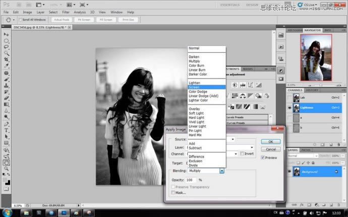 PS照片提亮:把灰暗人物照片提亮色彩及润色