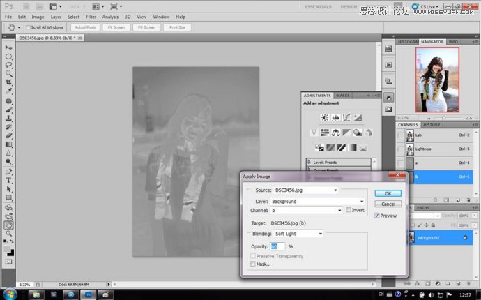 PS照片提亮:把灰暗人物照片提亮色彩及润色
