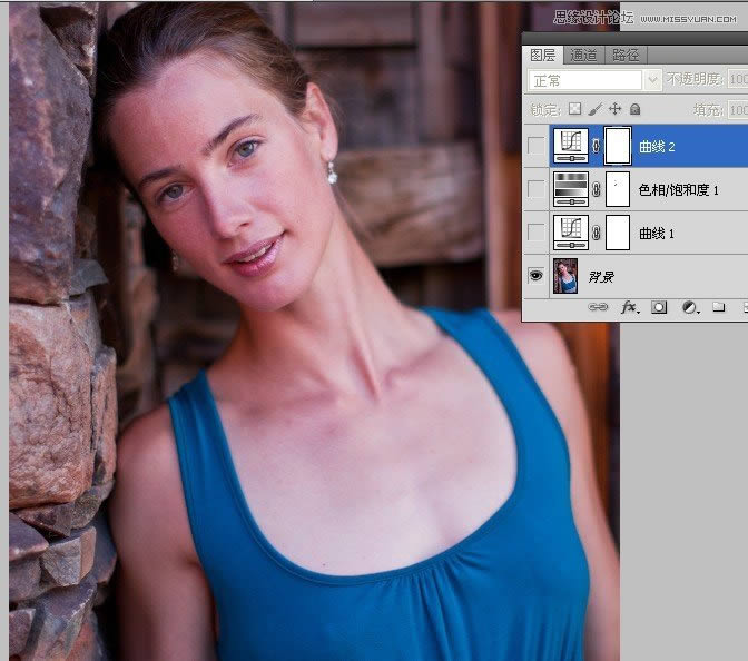 将偏青色照片恢复自然色彩的PS色彩校正教程