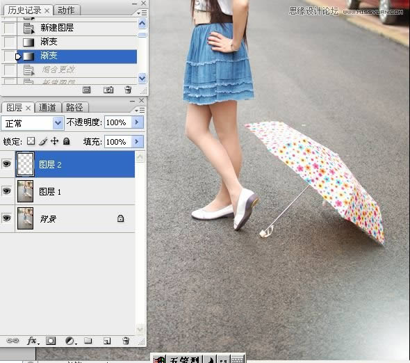 调出米黄淡雅日系街景女生照片的PS教程