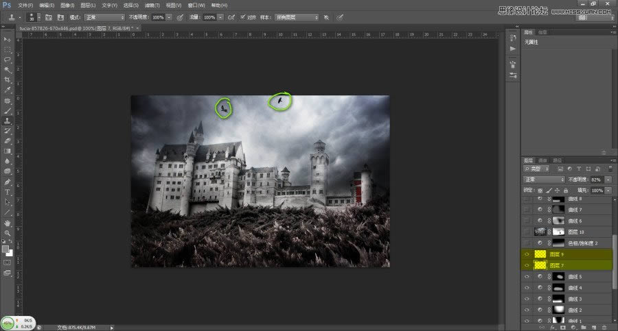 渲染哥特风格恐怖城堡场景图片的PS教程