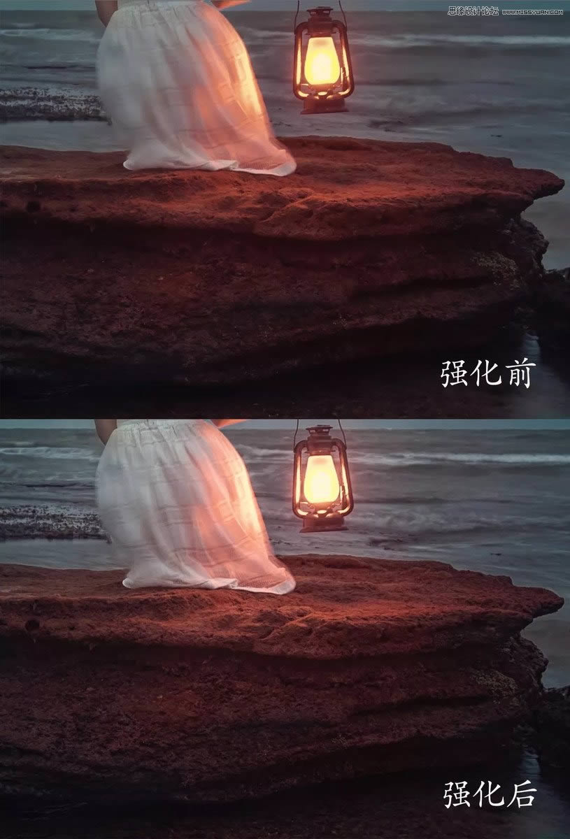 PS调出质感暗色乌云海景女生背影照片