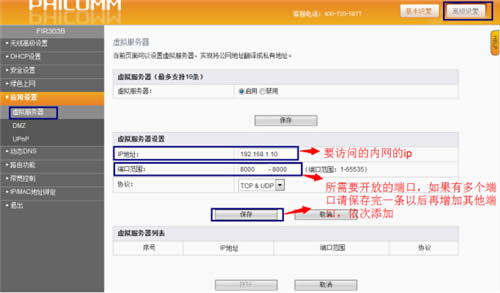 �Ѷ FIR303B ����·�����˿�ӳ������ָ�� ·����