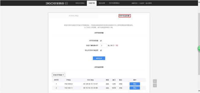 360 P1 ����·����IP/MAC�󶨲������� ·����