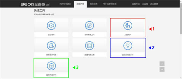 360 P1 ����·������Web����ҳ���ö�ʱ�εĲ������� ·����