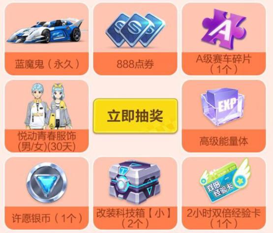 《QQ飞车》手游甜蜜宝宝永久赛车礼包