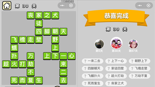 《成语升官记》童生第30关答案