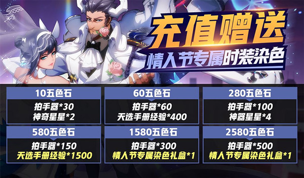 《非人学园》2019情人节累计充值活动奖什么
