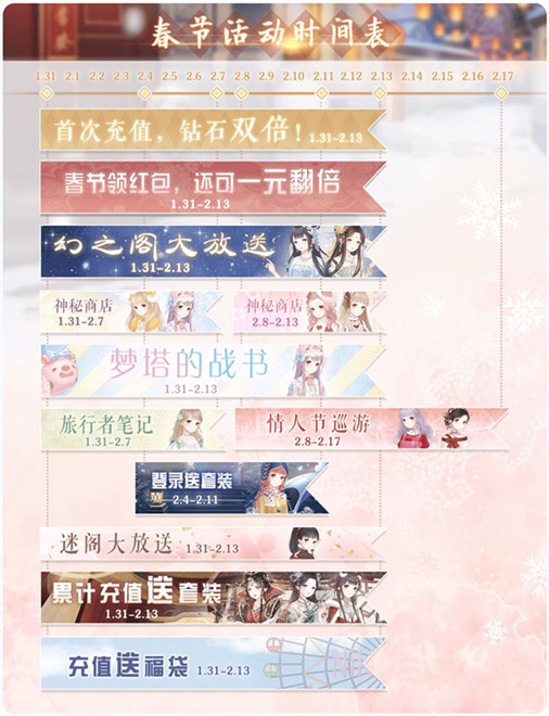 《暖暖环游世界》2019春节活动时间表