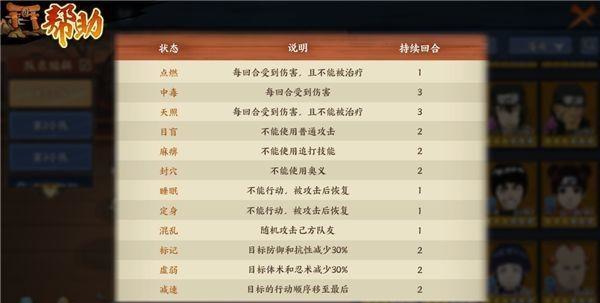 《火影忍者OL》手游人物处于异常状态怎么办
