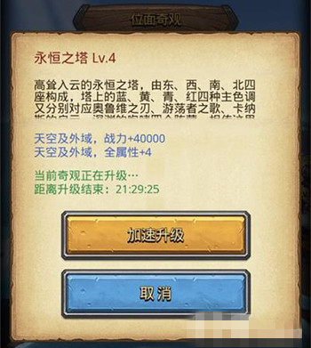 《不思议迷宫》永恒之塔要升4级吗