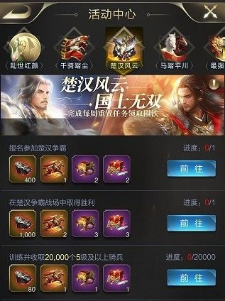 《乱世王者》楚汉风云完成方法