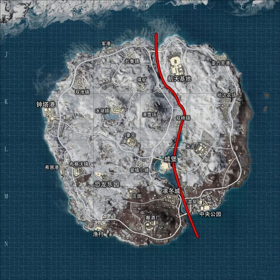 《绝地求生刺激战场》雪地地图跳哪里