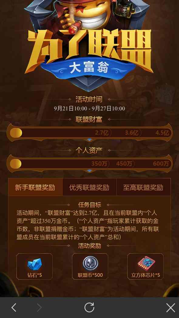 《不思议迷宫》为了联盟大富翁活动
